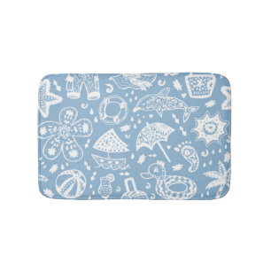 Summer pattern bath mat