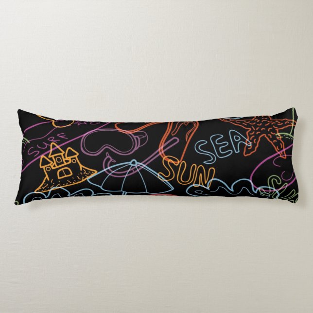 Summer pattern body pillow (Front)