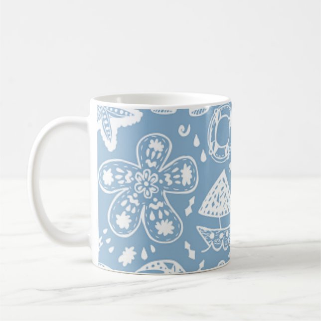 Summer pattern coffee mug (Left)