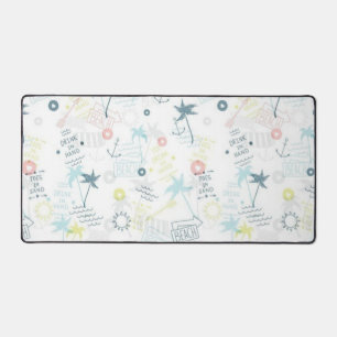 Summer pattern desk mat