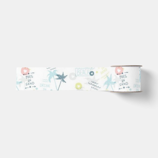 Summer pattern grosgrain ribbon (Front)