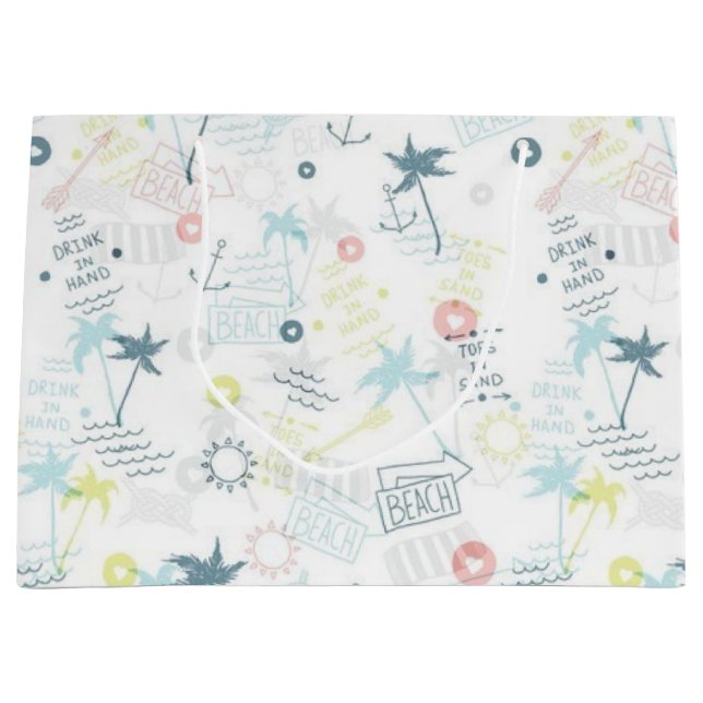 Summer pattern large gift bag (Front)
