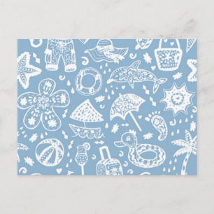 Summer pattern postcard
