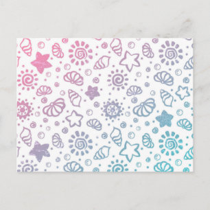 Summer pattern postcard