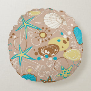Summer pattern round pillow