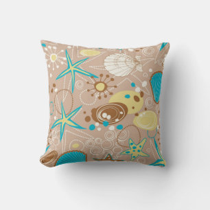 Summer pattern throw pillow