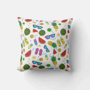 Summer Pattern Throw Pillow
