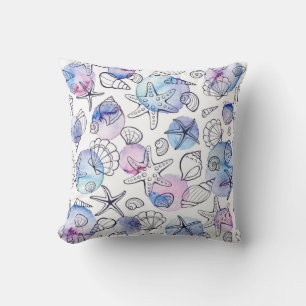 Summer pattern throw pillow