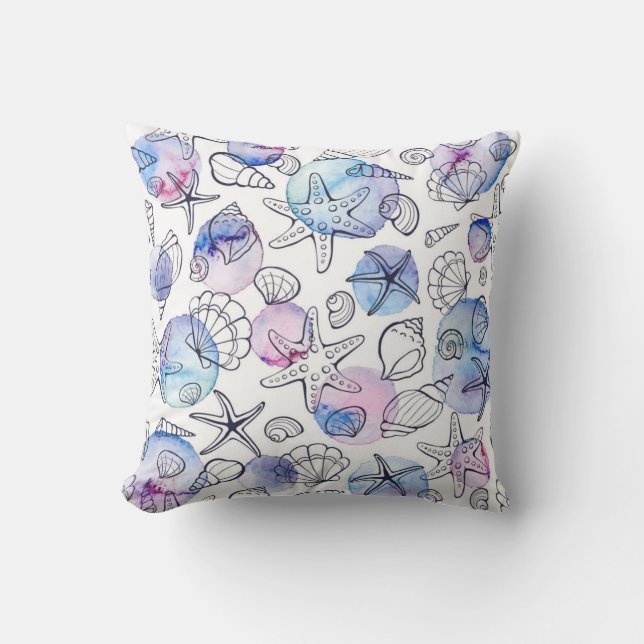 Summer pattern throw pillow (Front)