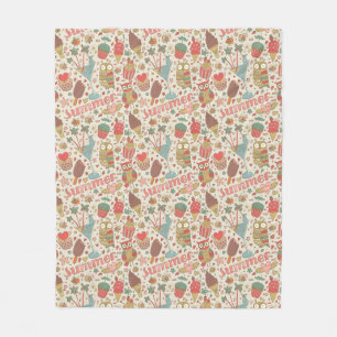 Summer Pattern With Ice Cream Fleece Blanket