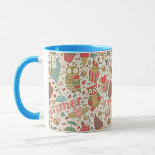 Summer Pattern With Ice Cream Mug