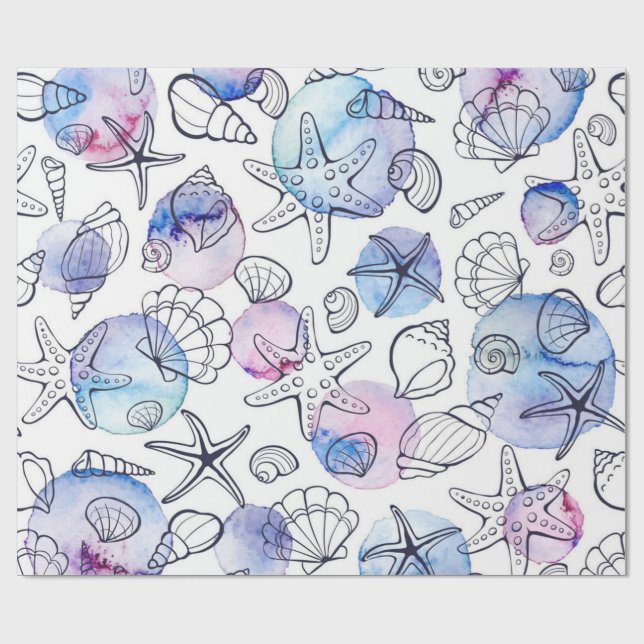 Summer pattern wrapping paper (Flat)