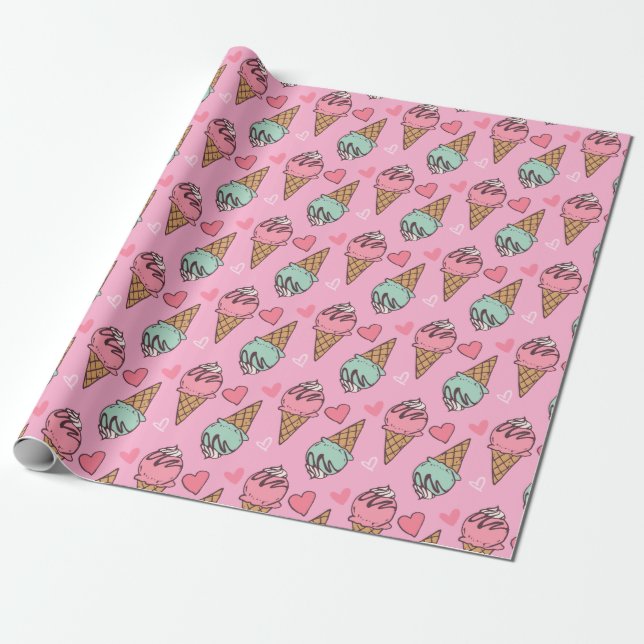Summer Pattern Wrapping Paper (Unrolled)