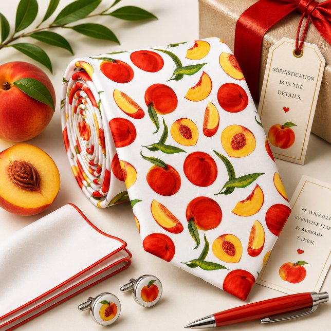 Summer Peach Pattern Tie (Creator Uploaded)