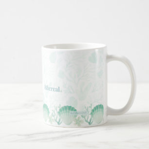 Summer Pearl Watercolor Ocean Design Coffee Mug