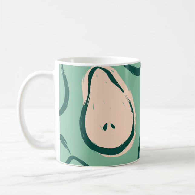 Summer pears: fresh fruit pattern. coffee mug (Left)