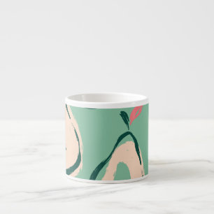 Summer pears: fresh fruit pattern. espresso cup