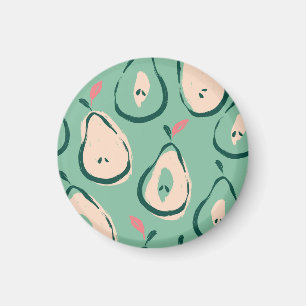 Summer pears: fresh fruit pattern. magnet
