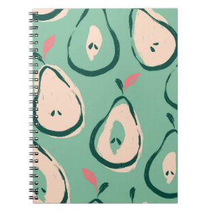 Summer pears: fresh fruit pattern. notebook