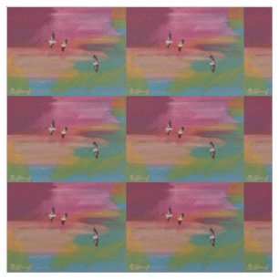 Summer Pelicans at Sunset Fabric
