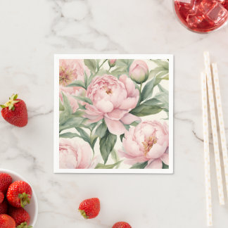 Summer Peonies Coasters, Many Styles Available Napkin