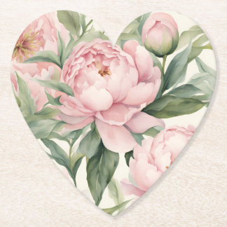 Summer Peonies Coasters, Many Styles Available Paper Coaster