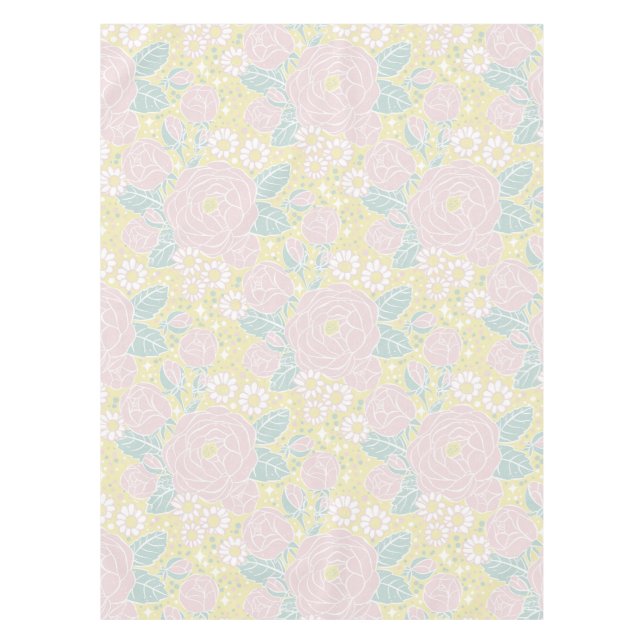 Summer peonies - piglet & butter tablecloth (Front)