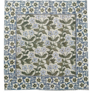 Summer Periwinkle Flower Art Nouveau Botanical