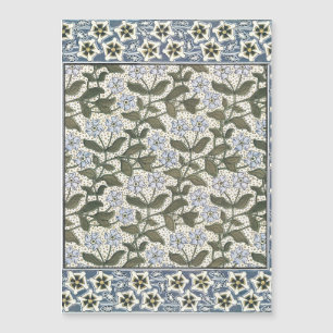 Summer Periwinkle Flower Art Nouveau Botanical