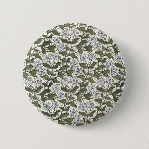 Summer Periwinkle Flower Pretty Elegant Floral 2 Inch Round Button