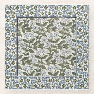 Summer Periwinkle Flower Pretty Elegant Floral Glass Coaster