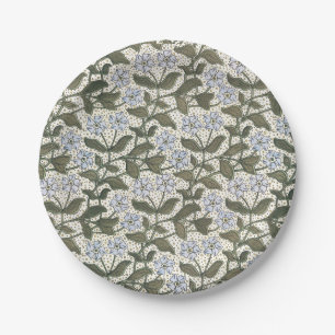 Summer Periwinkle Flower Pretty Elegant Floral Paper Plate