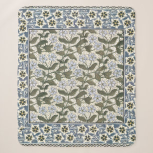Summer Periwinkle Flower Pretty Elegant Floral Sherpa Blanket