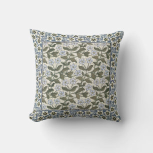 Summer Periwinkle Flower Pretty Elegant Floral Throw Pillow