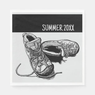 Summer Personalized Camping Picnic Napkin