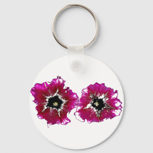 Summer Petunias Keychain