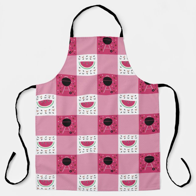 Summer Picnic All-Over Print Apron (Front)
