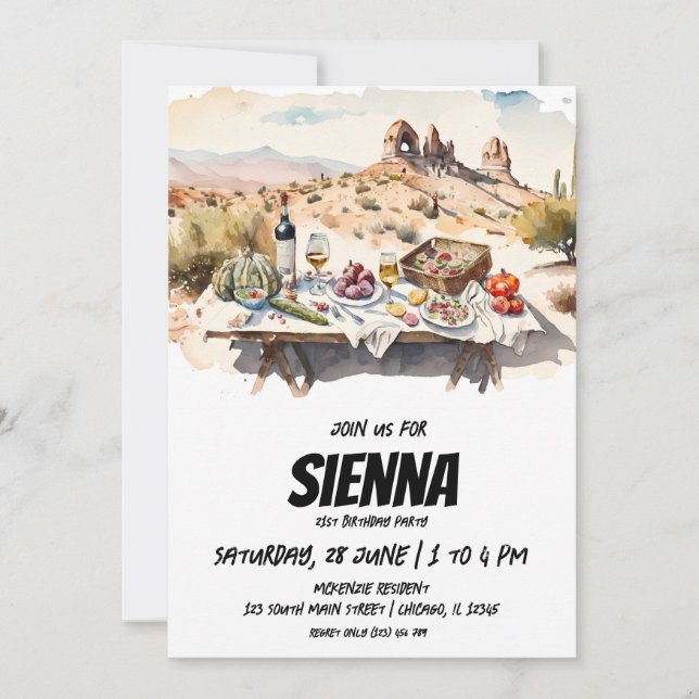 Summer Picnic cappadocia view Invitation (Front)