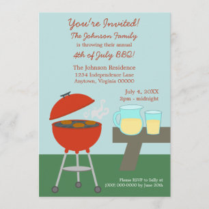 Summer Picnic Fourth of July Invite
