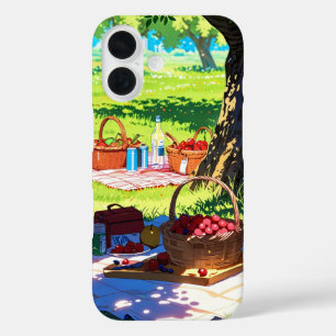 Summer Picnic in Anime Style iPhone 16 Case
