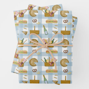 Summer Picnic in the Park Housewarming Hostess Wrapping Paper Sheet