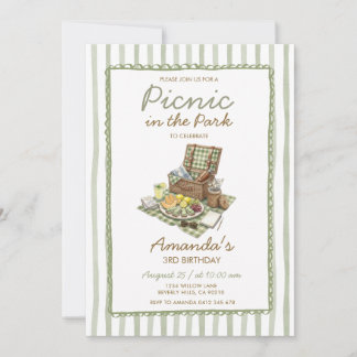 Summer Picnic in the Park Invitation