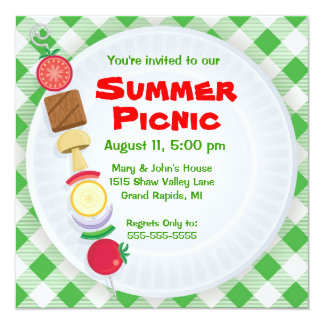summer picnic invitation