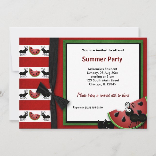 Summer Picnic Invitation (Front)