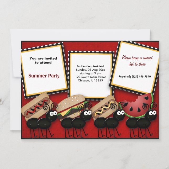 Summer Picnic Invitation (Front)