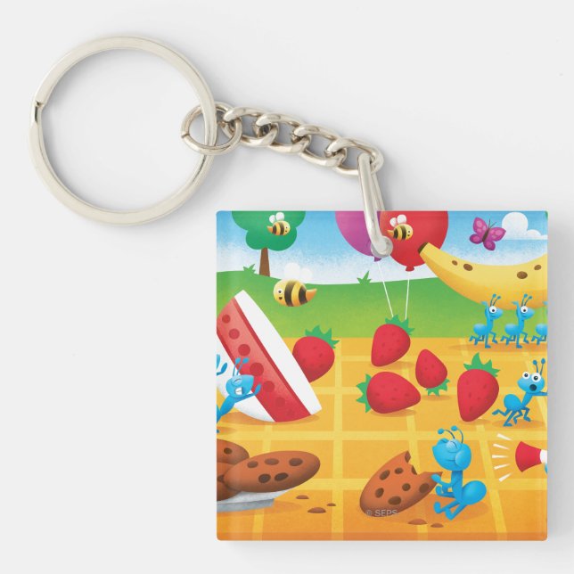 Summer Picnic Keychain (Front)