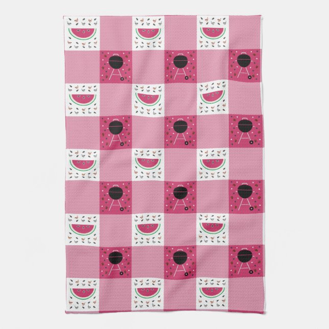 Summer Picnic Kitchen Towel (Vertical)