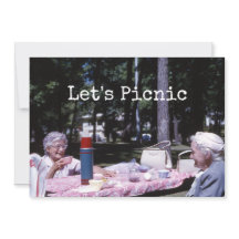 Summer Picnic Old Ladies Decked Out For Lunch