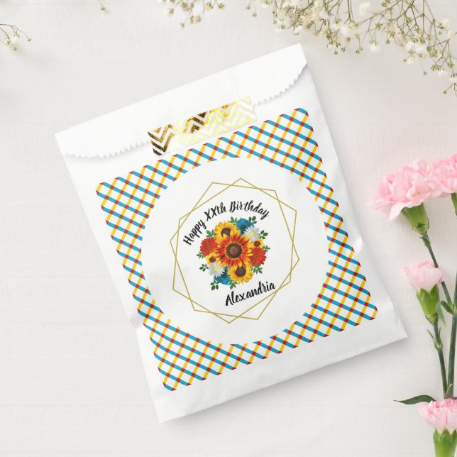 Summer Picnic Party Geometric Floral Favour Bag (Sealed)