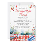 Summer Picnic Red White Blue Family Reunion